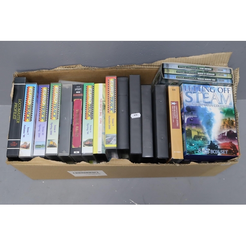 581 - A collection of 32 vintage Railway B.R steam VHS's including Euro Track, Video Track, Golden Archive... 