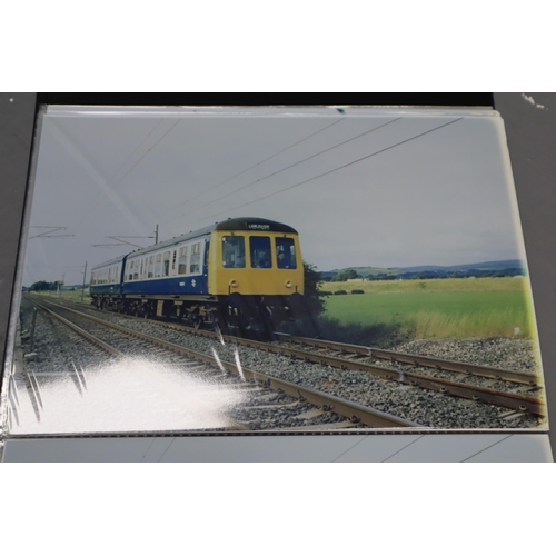 812 - Large selection of British railway photographs in A4 size in colour (15 albums, around 350+ photos)&... 