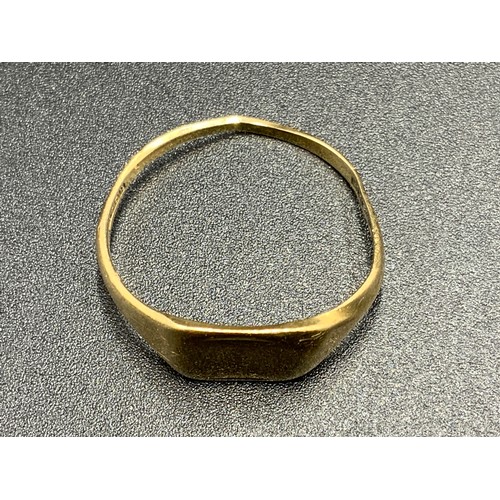 5 - Hallmarked Birmingham 375 (9ct) Gold Signet Ring Complete with Presentation Box