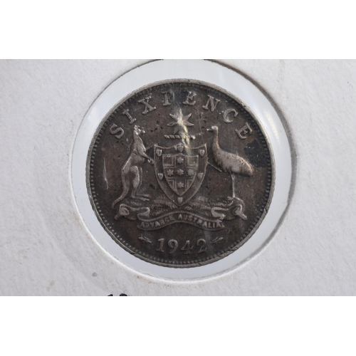 153 - George VI Silver 1942 Australian Sixpence