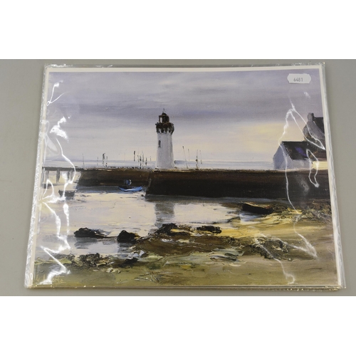 390 - Selection of Six Georges Laporte Coastal Prints, All Approx 9.5
