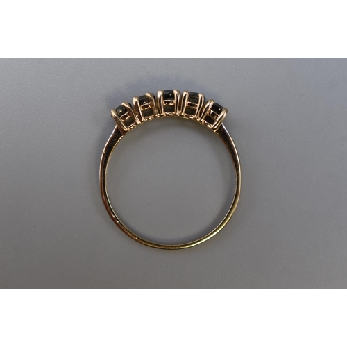 17 - Hallmarked Birmingham 375 (9ct) Gold Tunduru Colour Change Sapphire Stoned Ring (Size S) Complete wi... 