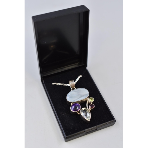 45 - Silver 925 Necklace with Pendant Complete with Presentation Box