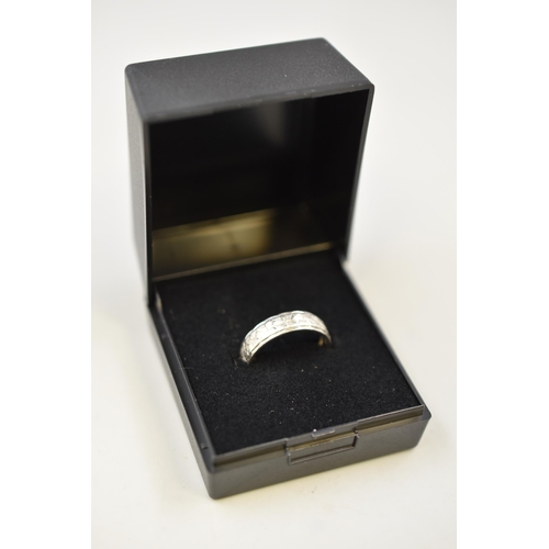 47 - Platinum Band Ring (Size J) Complete with Presentation Box