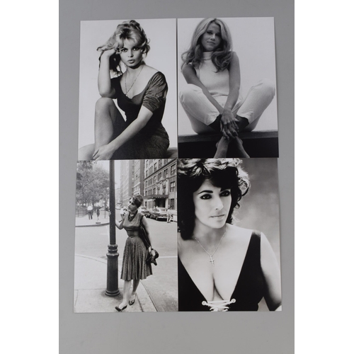 177 - Approx 100 B/W Photo Prints of 1960s Icons including Bardot, Tate, Collis, Twiggy, Welch, Wood, Tayl... 