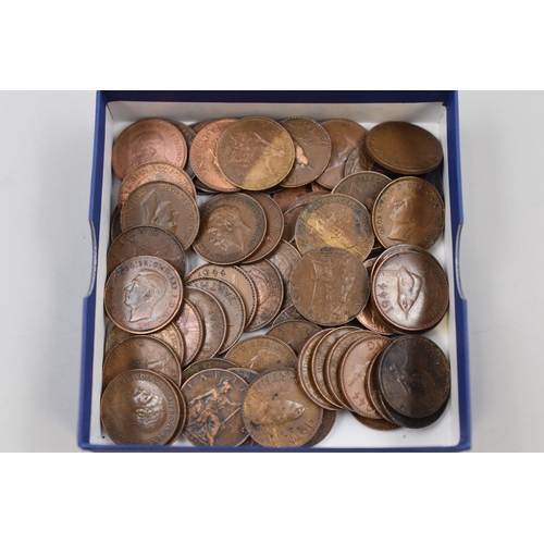 202 - Approx 40 farthings George V and George VI