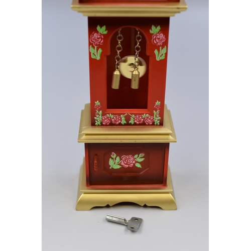 403 - A Boxed Keller West German Miniature Mantle Clock, In Working Order