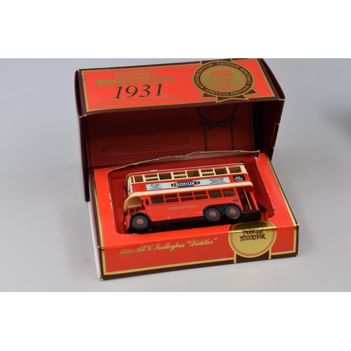 224 - Two Matchbox diecast models to include 1931 AEC Trolleybus 