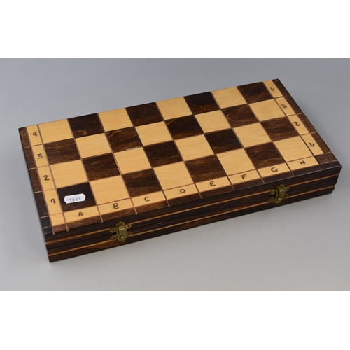 408 - Wood Cased Travel Chess Set