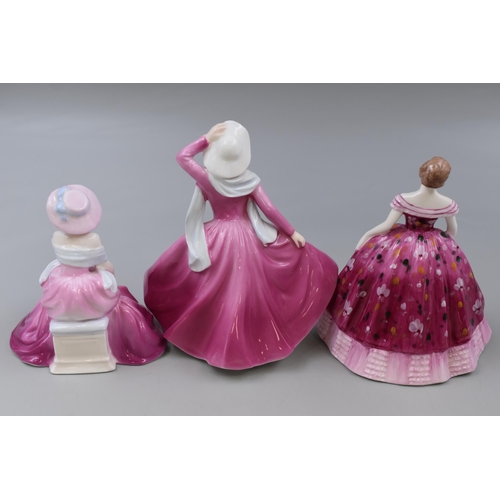 352 - Three Coalport Fine Bone China Figurines (5.5