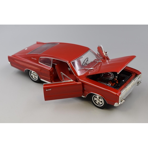 237 - 1966 Dodge Charger 1/18 scale die-cast model 92638 in immaculate condition in red