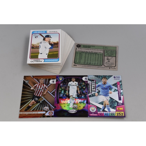 241 - A Large Selection of Sports Collectors Cards To Include Topps Baseball Cards, Football Cards, Americ... 