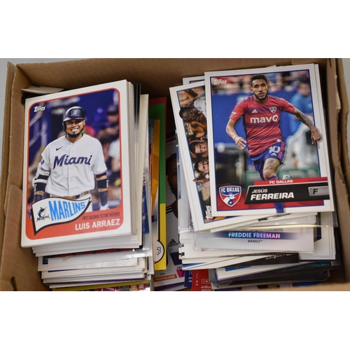 241 - A Large Selection of Sports Collectors Cards To Include Topps Baseball Cards, Football Cards, Americ... 