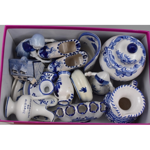 432 - Large Collection of Blue And White Pottery to include Delft, Wedgwood and others