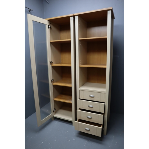 532 - Two Good Quality Modern Oak and Pine Effect Display Units to include a Four drawer Two Shelf unit an... 