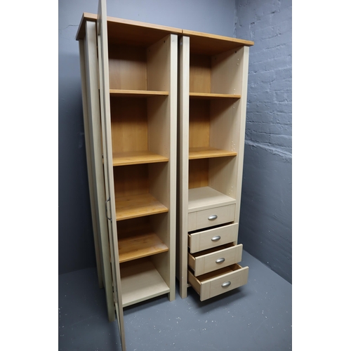 532 - Two Good Quality Modern Oak and Pine Effect Display Units to include a Four drawer Two Shelf unit an... 