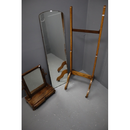 666 - Victorian dressing mirror with two drawers (23