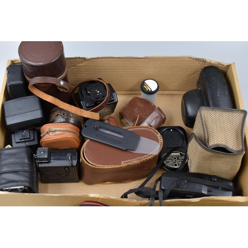 629 - A Large Selection of Vintage Cameras and Camera Accessories, To Include Kodak Brownie 127, Mintax, P... 