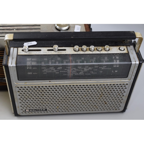 639 - Three Vintage Radios To Include Fidelity Rad 15 (Powers On), Waltham W152 (Powers On), And PYE Trans... 