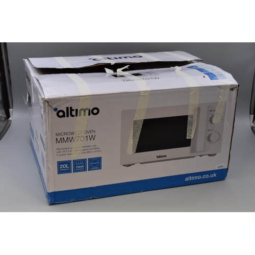 644 - New Altimo 20 Litre 700w Microwave Oven Complete with Box