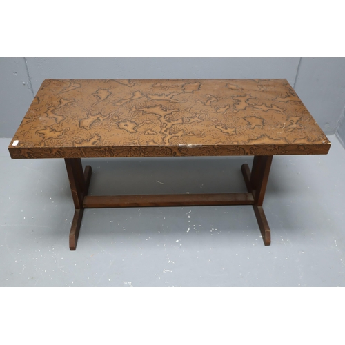 675 - Vintage Coppered Effect Coffee Table approx 35