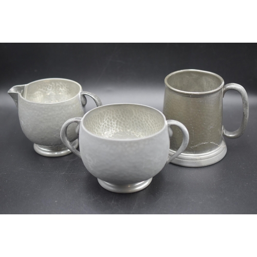 676 - Collection of Pewter and plated ware