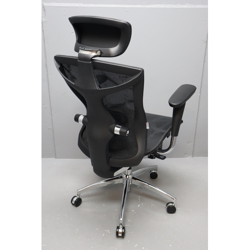 653 - Brand New High End Sihoo Ergonomics Task Office Chair Featuring Adjustable Headrests, Lumbar Support... 