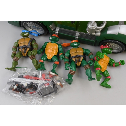 596 - TMNT Van | Teenage Mutant Ninja Turtles Battle Shell Armoured Truck with 4 turtles and accessory pac... 