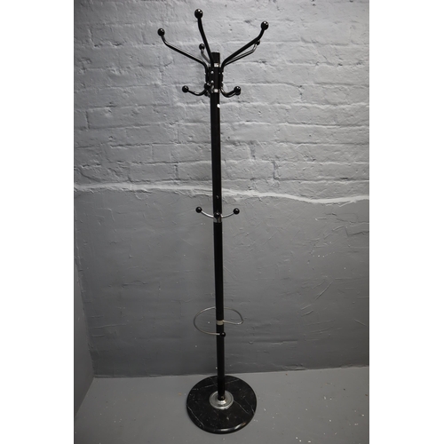 732 - Modern Sputnik Style Hat, Coat and Umbrella Stand with Heavy Marble base 67