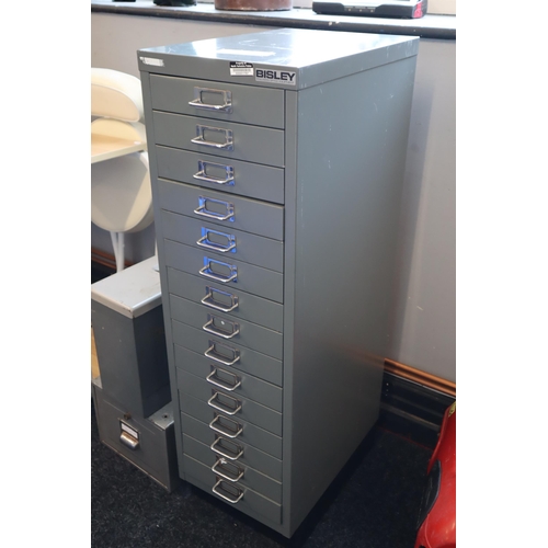 739 - Fifteen Drawer Bisley Metal Storage Unit