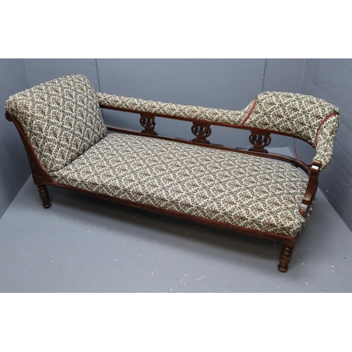 705 - Antique Edwardian tub ended chaise lounge sofa (28