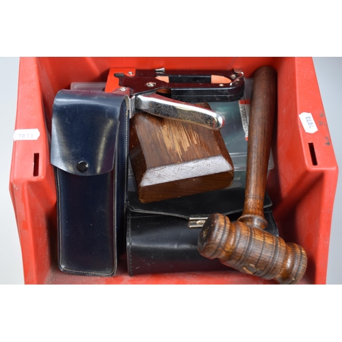 772 - Selection of Cutlery, Auctioneers Gavel, Staple Gun and More