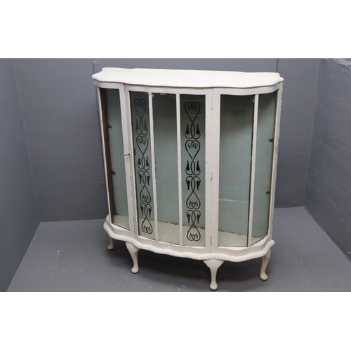 707 - Large white vintage 1950's Barget display cabinet (3' 8