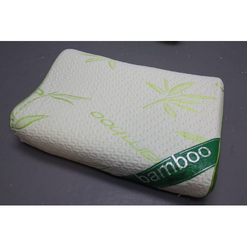 709 - Three New Skyome Bamboo Memory Foam Pillows complete with Cases