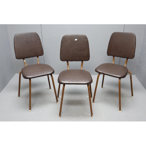 711 - A Set of Three Mid-Century Keron Tubular Chairs, Approx 32