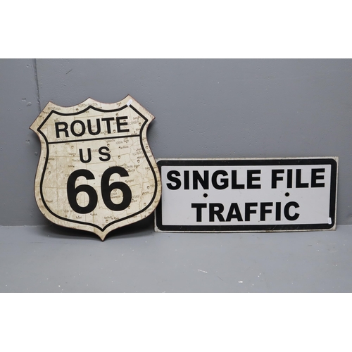 753 - Two tin plate wall signs 