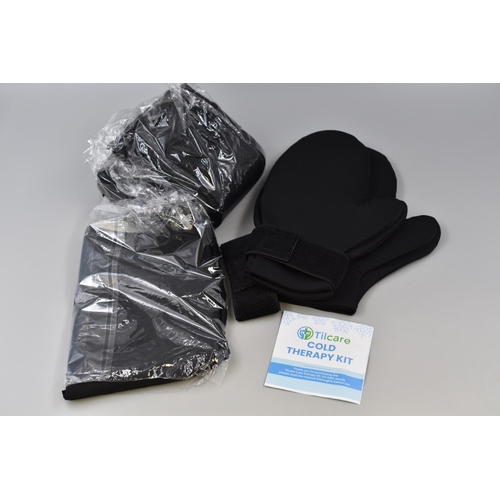 792 - Cold Therapy Kit by Tilcare - Reusable Gel Foot Ice Pack Socks, Cold Cap, & Ice Gloves for Chemo... 