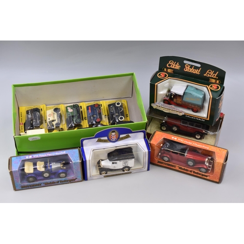 820 - Collection of vinatge die-cast model cars 13 in total some boxed some not to include, 5 miniture Van... 