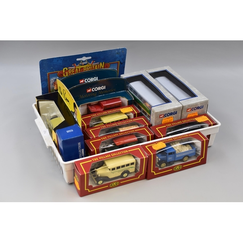 823 - Collection of Corgi die-cast models including models from The village collection and Motoring memori... 