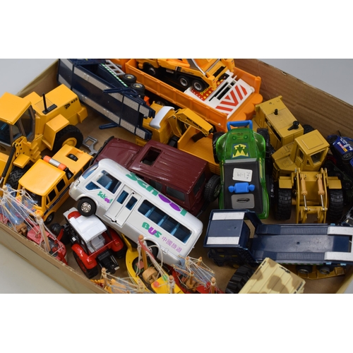 824 - Large collection of die-cast model plant, lorries, 4x4's and more