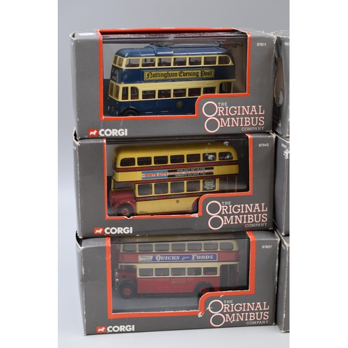 828 - Six The Original Omnibus Limited edition Corgi diecast to include Leyland PD1, Weymann Motor Bus, Br... 