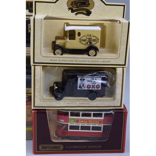 842 - Collection of Boxed Collectors Classic Vehicles to include Yorkshire Tea, Lledo, Matchbox, Corgi and... 