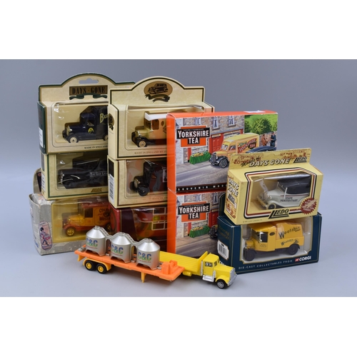 842 - Collection of Boxed Collectors Classic Vehicles to include Yorkshire Tea, Lledo, Matchbox, Corgi and... 