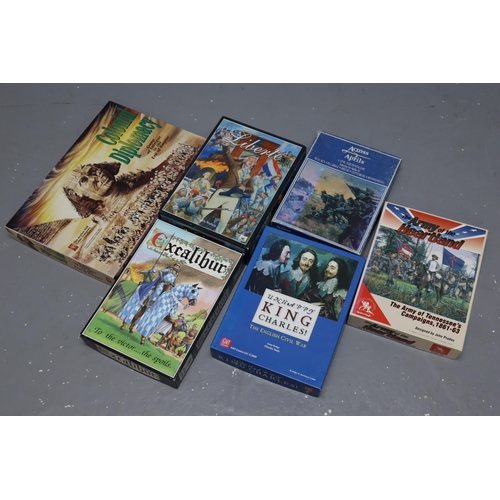 867 - A Selection of Six Military Strategy Board Games To Include The Army of The Heartland; The Army of T... 