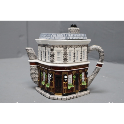 922 - A Mixed Selection to Include Collectable Teapots (Eastenders Queen Vic, Frogs, And More), Amber Glas... 