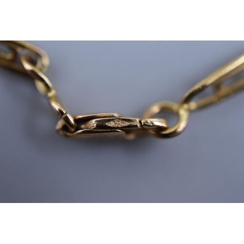 13 - Gold 375 (9ct) Figaro Necklace (18