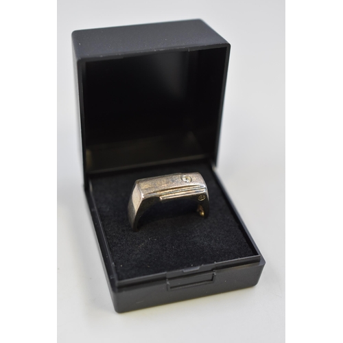 16 - Silver 925 CZ Stoned Ring Complete with Presentation Box