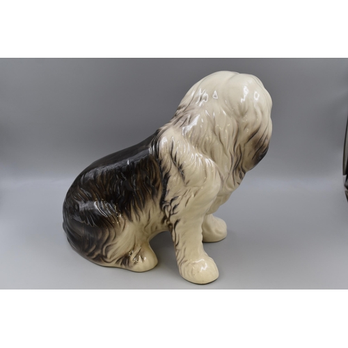 275 - LARGE Vintage Ceramic Dulux Dog Statue approx 15