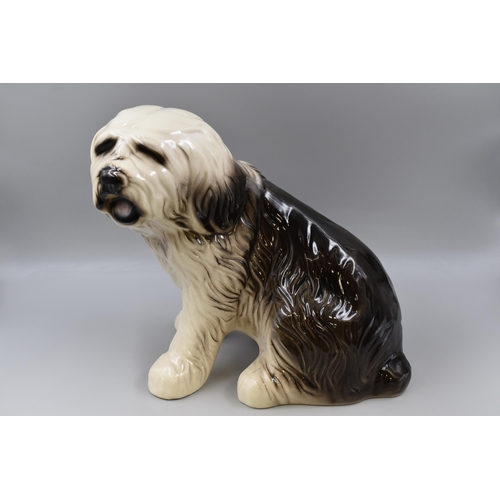 275 - LARGE Vintage Ceramic Dulux Dog Statue approx 15