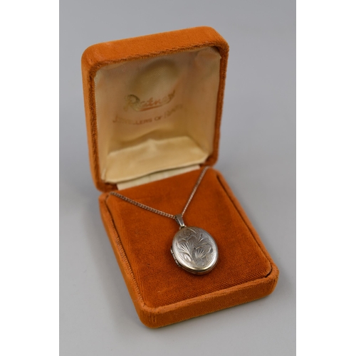 21 - Silver 925 Locket Pendant Necklace Complete with Presentation Box